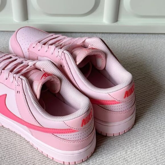 Nike Dunk Low "Triple Pink" - Soft Pastel with Vibrant Pink Accents - Picture 4 of 6